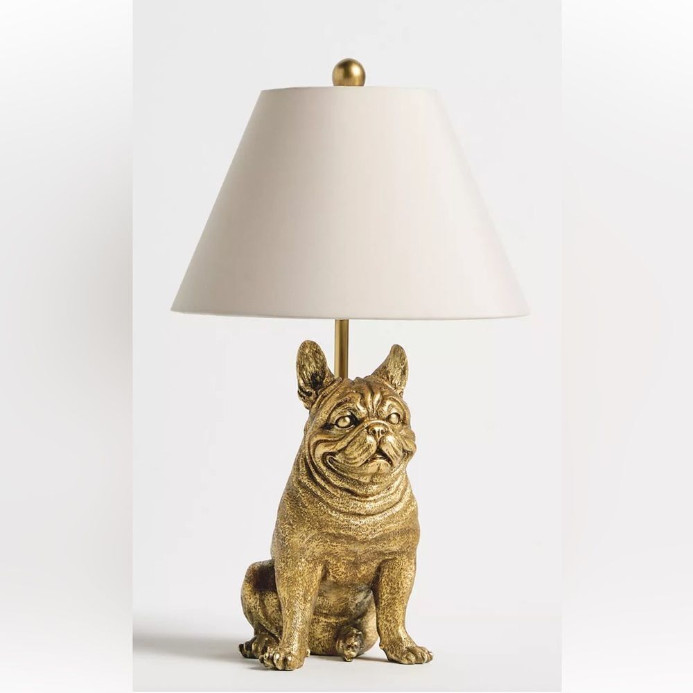 Anthropologie Table Lamp Dog Edition Frenchie